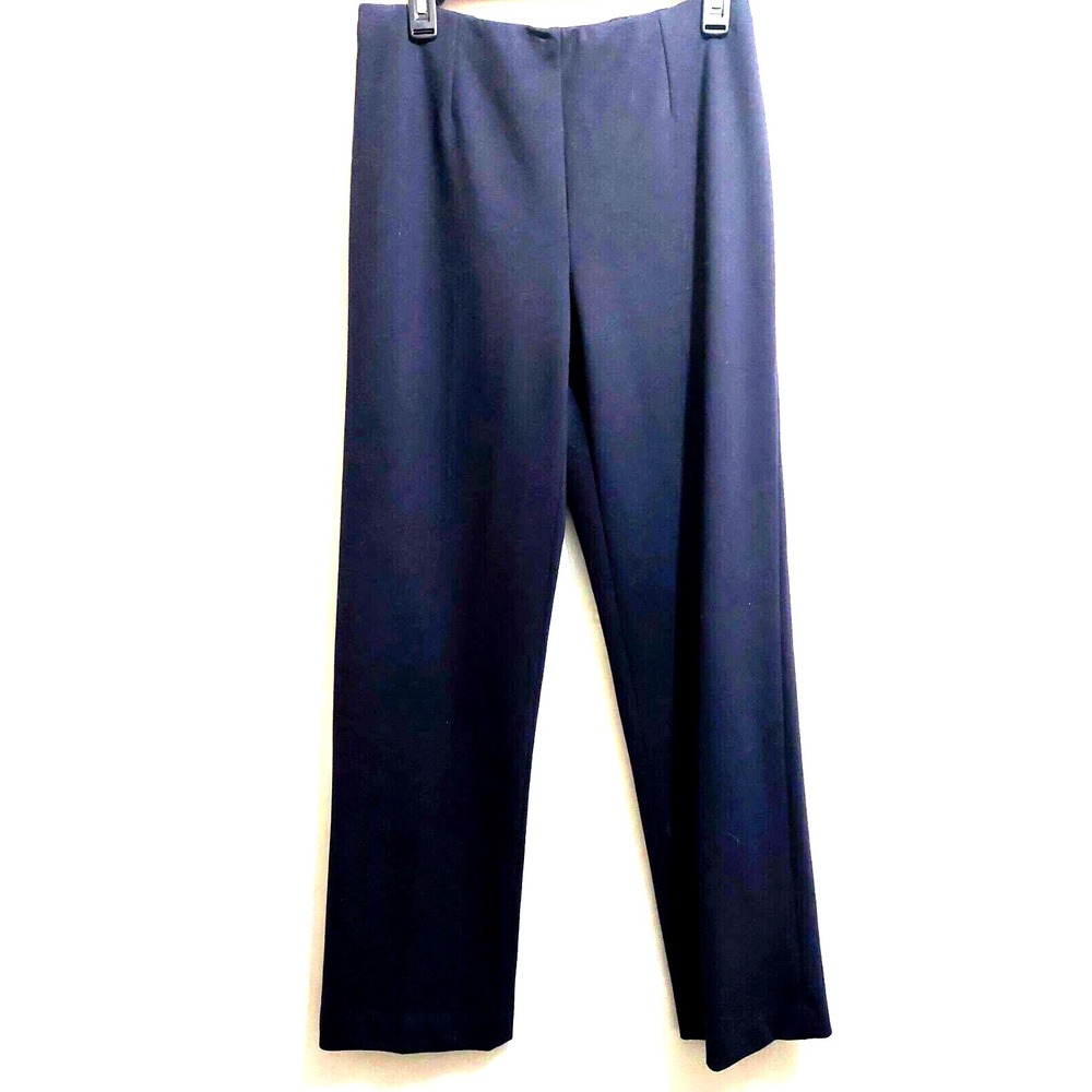 Coldwater Creek Womens Classic Fit Knit Pants Size 6 Pull On Front Darts Black